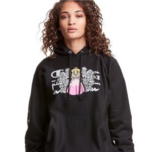 Limited Special Edition Princess Peach Mario Chmapion collab Hoodie size XL NWT